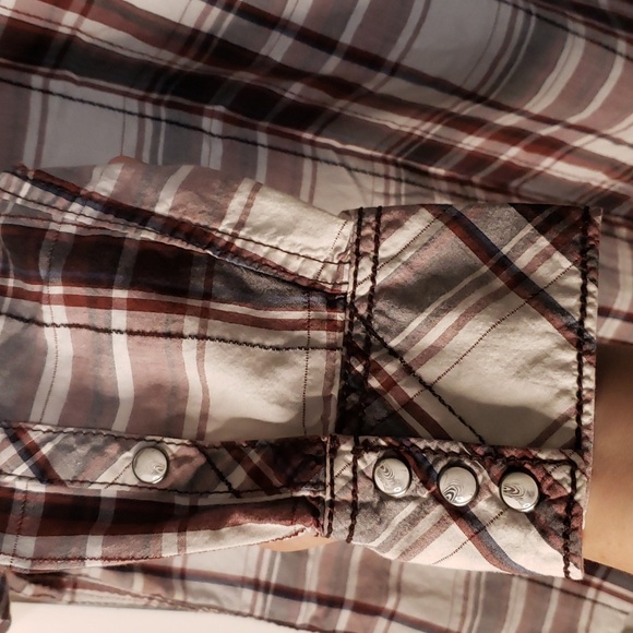 BKE Mens Size Large Long Sleeve Button Down Plaid Western Style Yokes - Picture 5 of 9